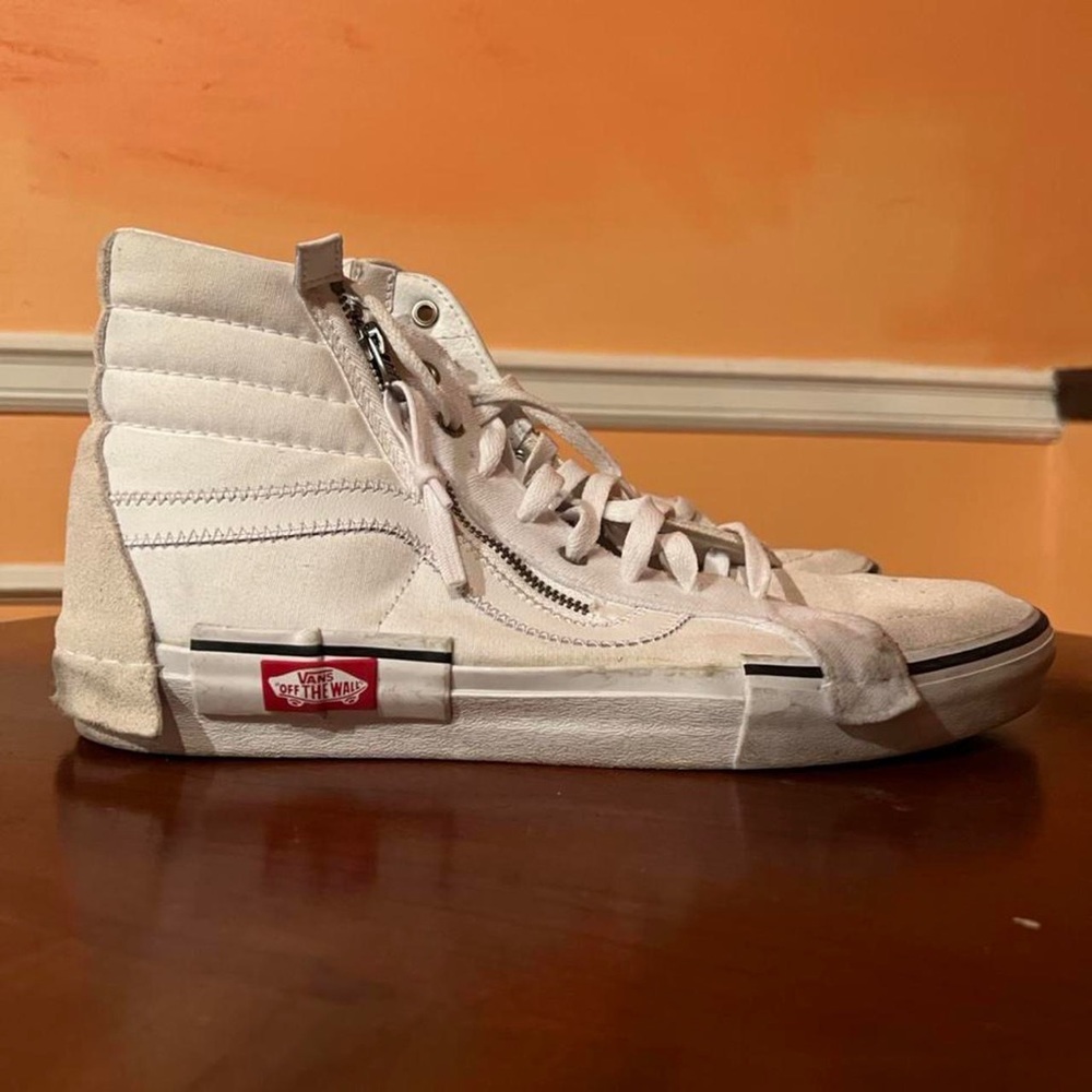 Size 12 - VANS Sk8-Hi CAP LX Reissue White Checkerboard 2018